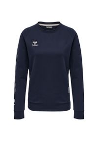 Damska bluza bawełniana Hummel Move Grid. Kolor: niebieski. Materiał: bawełna. Sport: fitness #1