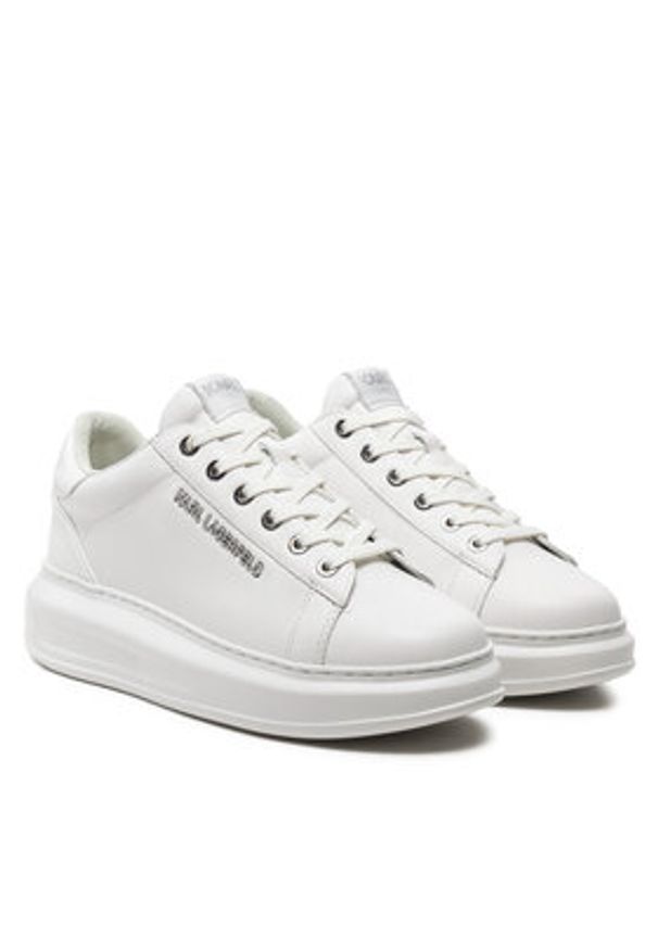 Karl Lagerfeld - KARL LAGERFELD Sneakersy KL62525N Biały. Kolor: biały. Materiał: skóra