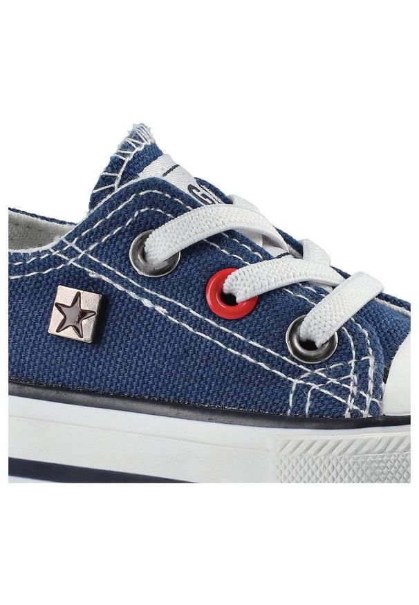 Big-Star - Granatowe Trampki Big Star Dziecięce Buty Wsuwane. Zapięcie: bez zapięcia. Kolor: niebieski. Materiał: guma, materiał. Szerokość cholewki: normalna. Wzór: aplikacja