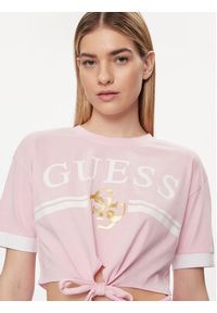 Guess T-Shirt V4GI00 I3Z14 Różowy Boxy Fit. Kolor: różowy. Materiał: bawełna