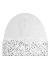 Guess Czapka W5BZ20 Z2NQ2 Biały. Kolor: biały. Materiał: wiskoza, materiał #3
