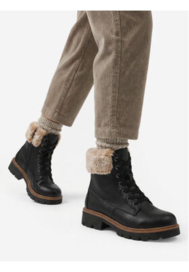 Clara Barson Trzewiki CEO-WS6331-01 Czarny. Kolor: czarny. Materiał: materiał