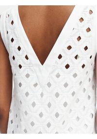 Max Mara Beachwear Sukienka codzienna 2616621089650 Biały Regular Fit. Okazja: na co dzień. Kolor: biały. Materiał: bawełna. Typ sukienki: proste. Styl: casual #3