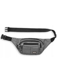 Męska Saszetka na Biodro (Nerka) - Pako Jeans - Szara. Kolor: szary. Materiał: poliester #1