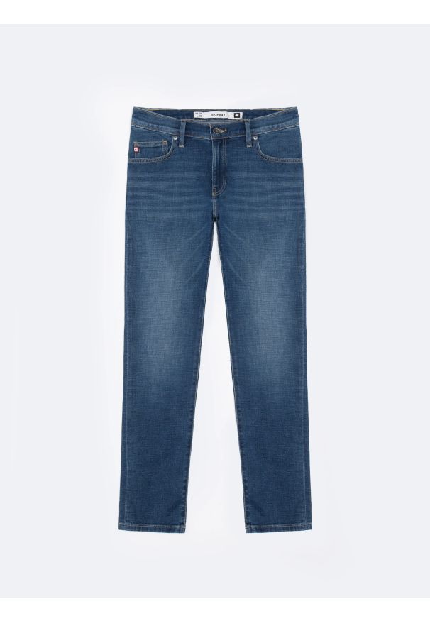 Big-Star - Jeansy męskie skinny z przetarciami niebieskie Jeffray 366. Stan: obniżony. Kolor: niebieski. Sezon: lato. Styl: klasyczny