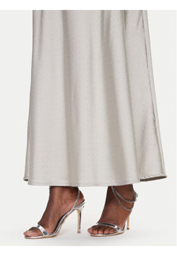 Dixie Sukienka wieczorowa AICHJMVA Srebrny Regular Fit. Kolor: srebrny. Materiał: syntetyk. Styl: wizytowy