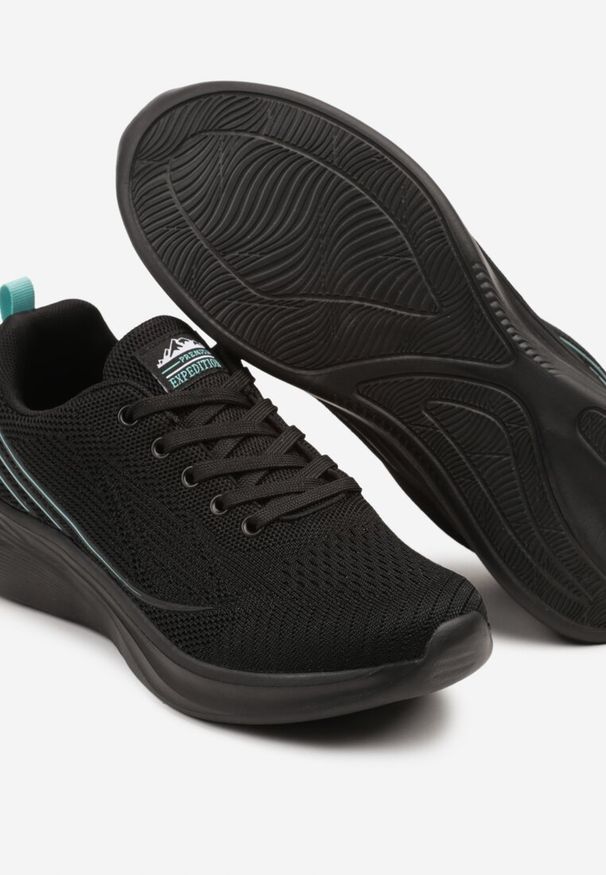 Born2be - Czarno-Miętowe Buty Sportowe Sneakersy Ombre na Piankowej Podeszwie Arelinas. Okazja: na co dzień. Kolor: czarny. Szerokość cholewki: normalna. Sport: fitness