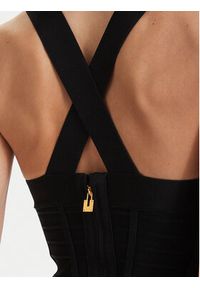 Elisabetta Franchi Sukienka koktajlowa AM-24D-62E2-V790 Czarny Slim Fit. Kolor: czarny. Materiał: wiskoza. Styl: wizytowy #5