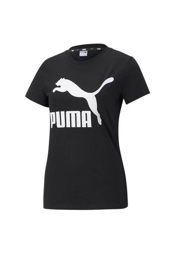 Koszulka sportowa damska Puma Classics Logo. Kolor: czarny. Długość rękawa: krótki rękaw. Długość: krótkie