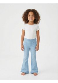 Sinsay - Jeansy flare z efektem sprania - niebieski. Kolor: niebieski #1