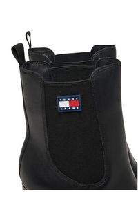 Tommy Jeans Botki Tjw EN0EN02831 Czarny. Kolor: czarny. Materiał: skóra