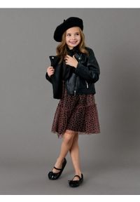 Sinsay - Ramoneska z imitacji skóry - czarny. Kolor: czarny. Materiał: skóra #1