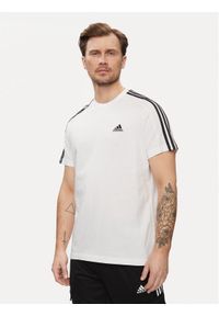 Adidas - adidas T-Shirt Essentials Single Jersey 3-Stripes T-Shirt IC9336 Biały Regular Fit. Kolor: biały. Materiał: bawełna #1