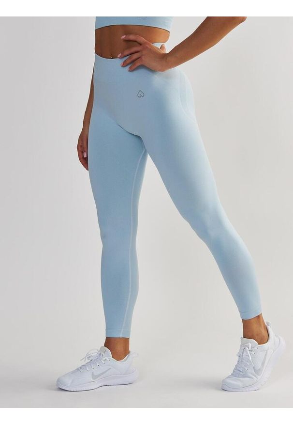BESHAPED - Legginsy fitness damskie Beshaped Shape Up modelujące. Kolor: niebieski. Materiał: nylon. Sport: fitness