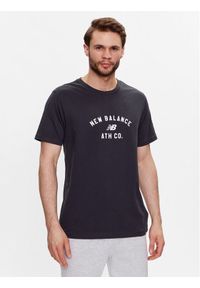 New Balance T-Shirt MT31907 Czarny Regular Fit. Kolor: czarny. Materiał: bawełna, syntetyk
