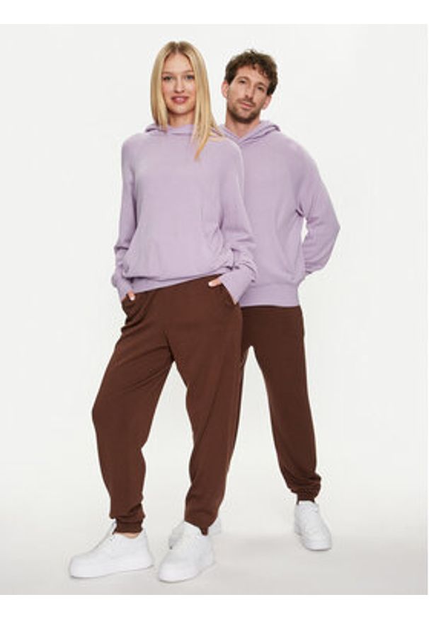 Pangaia Spodnie dresowe Merino Brązowy Regular Fit. Kolor: brązowy. Materiał: wełna