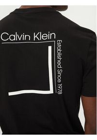 Calvin Klein T-Shirt Linear Box Logo K10K114152 Czarny Regular Fit. Kolor: czarny. Materiał: bawełna