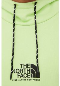 The North Face bluza bawełniana Black Box męska kolor zielony z kapturem z nadrukiem. Okazja: na co dzień. Typ kołnierza: kaptur. Kolor: zielony. Materiał: bawełna. Wzór: nadruk. Styl: casual