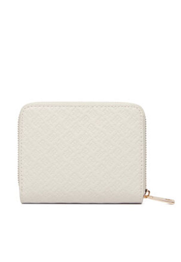 TOMMY HILFIGER - Tommy Hilfiger Portfel Th Icon Med Za W/Flap Mono AW0AW18474 Beżowy. Kolor: beżowy. Materiał: skóra