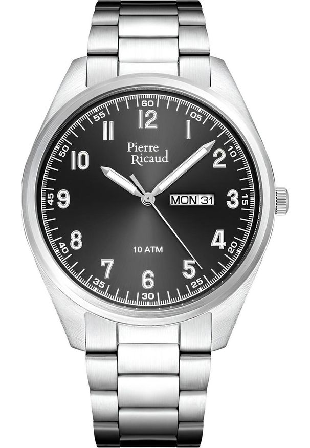 Zegarek Pierre Ricaud Zegarek męski Pierre Ricaud P6053.5126Q srebrny. Kolor: srebrny