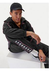 Kappa Wiatrówka Banda Silas 37222WW Czarny Comfort Fit. Kolor: czarny. Materiał: syntetyk #7