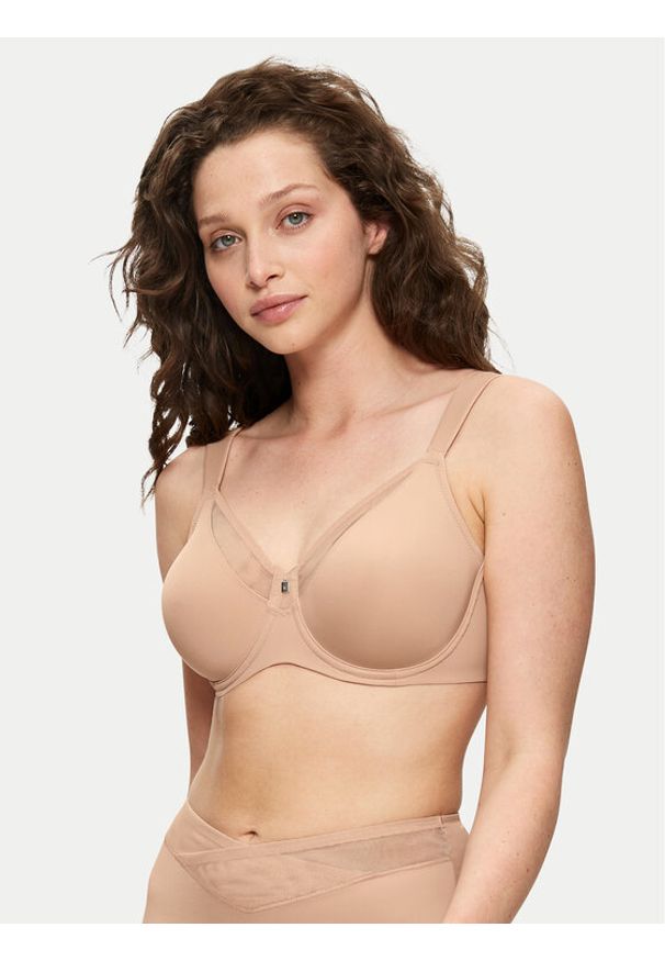 Triumph Biustonosz z fiszbiną True Shape Sensation 10186010 Beżowy. Kolor: beżowy. Materiał: syntetyk