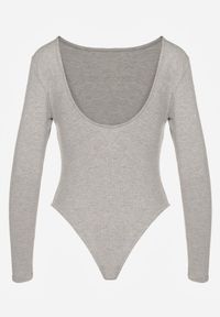 Renee - Szare Basicowe Body Sadovelle. Okazja: na co dzień, do pracy, na spotkanie biznesowe. Kolor: szary. Materiał: jeans. Długość rękawa: długi rękaw. Długość: długie. Styl: sportowy, casual, biznesowy, elegancki #6