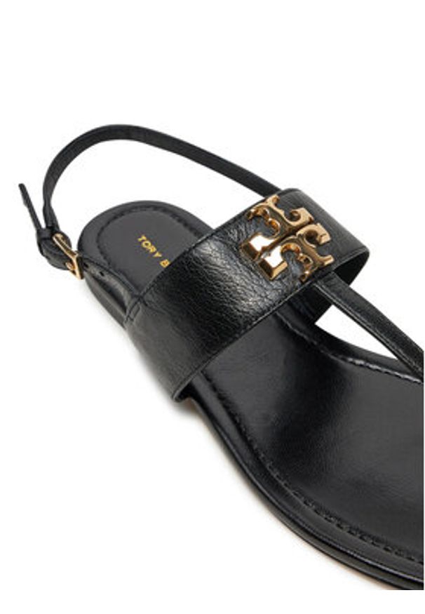 Tory Burch Sandały Eleanor 157967 Czarny. Kolor: czarny. Materiał: skóra