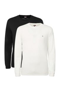 Tommy Jeans Komplet longsleeve DM0DM22148 Czarny Slim Fit. Kolor: czarny. Materiał: bawełna. Długość rękawa: długi rękaw #1