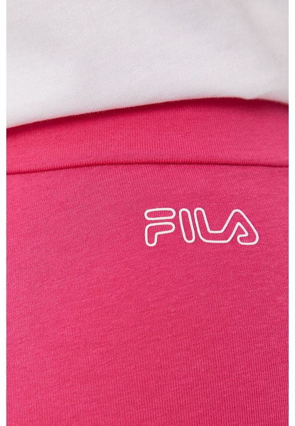 Fila - Legginsy. Kolor: fioletowy. Wzór: nadruk