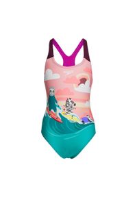 Strój pływacki jednoczęściowy dziecięcy Speedo Digital Printed Swimsuit. Kolor: fioletowy, wielokolorowy, różowy