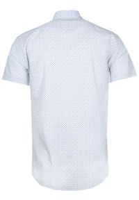 Męska Koszula Typu Casual (Weekendowa) - Pako Jeans - Biała, Drobny Wzorek. Okazja: na co dzień. Kolor: biały. Materiał: bawełna. Styl: casual #3