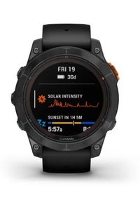 GARMIN - Garmin Fenix 7 Pro Solar czarny z czarnym paskiem. Rodzaj zegarka: cyfrowe. Kolor: czarny. Styl: sportowy, casual, militarny #4