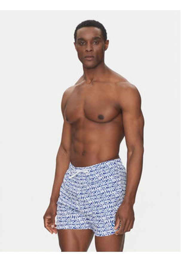 Emporio Armani Underwear Szorty kąpielowe EM000583 AF12343 FB164 Niebieski Regular Fit. Kolor: niebieski. Materiał: syntetyk