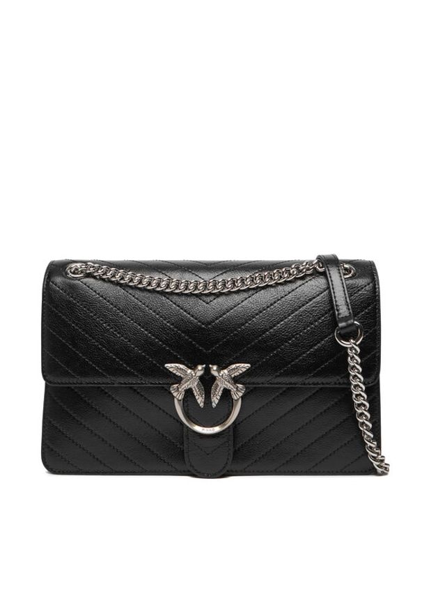 Pinko - PINKO Torebka Love One Light Classic AI 25-26 PLTT 106174 A2JC Czarny. Kolor: czarny. Materiał: skórzane