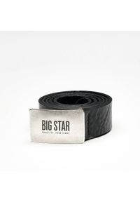 Big Star Accessories - Czarny Pasek Męski Big Star Ozdobna Klamra. Kolor: czarny. Materiał: skóra. Styl: elegancki #3