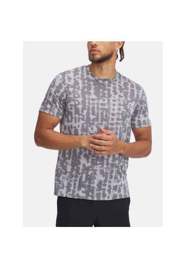 Koszulka męska Under Armour LAUNCH PRINTED SS XL. Kolor: szary. Sport: fitness