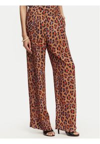 LOLA CASADEMUNT Spodnie palazzo MS2614002 Brązowy Wide Leg. Kolor: brązowy. Materiał: wiskoza #1