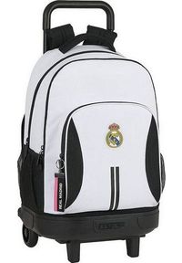 Real Madrid Torba szkolna z kółkami Compact Real Madrid C.F. 20/21 Biały Czarny. Kolor: czarny, biały, wielokolorowy #1