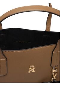 TOMMY HILFIGER - Tommy Hilfiger Torebka Th Icon Satchel AW0AW18122 Brązowy. Kolor: brązowy. Materiał: skórzane #2