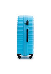 Wittchen - Duża walizka z zawieszką niebieska. Kolor: niebieski. Styl: wakacyjny