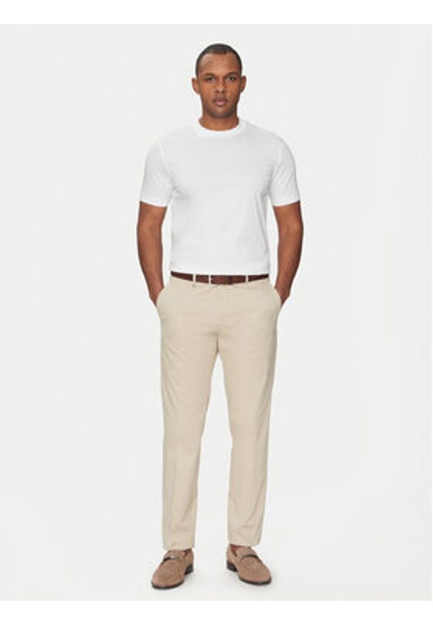BOSS T-Shirt H-Tessler 17 50523931 Biały Slim Fit. Kolor: biały. Materiał: bawełna