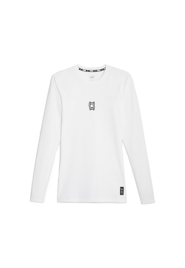 Dżersej z długim rękawem Puma Hoops Team Baselayer. Kolor: biały. Materiał: jersey. Długość rękawa: długi rękaw. Długość: długie