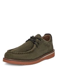 Rieker Półbuty 04502-54 Khaki. Kolor: brązowy. Materiał: skóra, zamsz