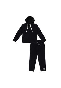 LEONE 1947 APPAREL - Dres dziewczęcy Welcome Back z kapturem i zamkiem błyskawicznym. Okazja: na uczelnię. Kolor: czarny. Materiał: dresówka. Styl: sportowy