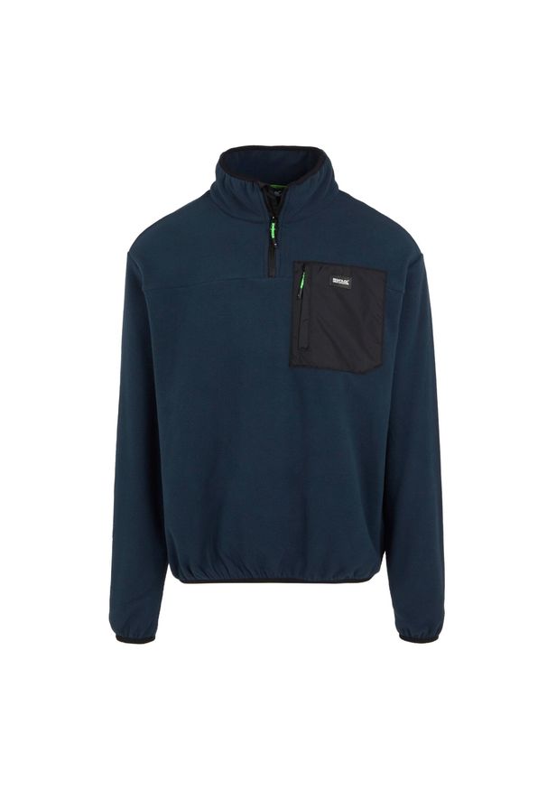 Regatta - Polarowy Top Męska Suwak Do Połowy Frankie. Kolor: niebieski. Materiał: polar. Sezon: zima