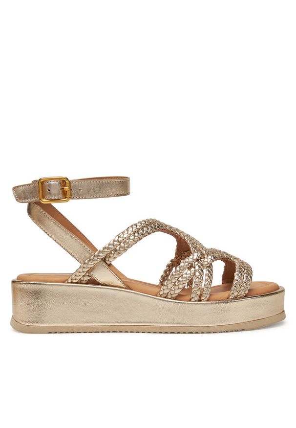 Sandały Unisa. Kolor: złoty
