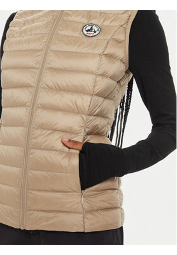 Jott Bezrękawnik Seda P000WDOW04 Beżowy Slim Fit. Kolor: beżowy. Materiał: syntetyk. Długość rękawa: bez rękawów