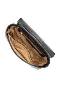 Wittchen - Damska torebka mała z motywem skóry gada. Kolor: czarny. Wzór: paski, aplikacja. Dodatki: z breloczkiem. Materiał: skórzane. Rodzaj torebki: do ręki #6