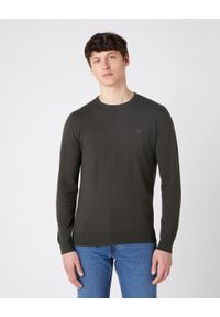 Wrangler - MĘSKI SWETER WRANGLER CREW KNIT ROSIN GREEN W8A02PXWY